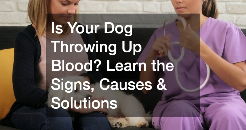 dog throwing up blood